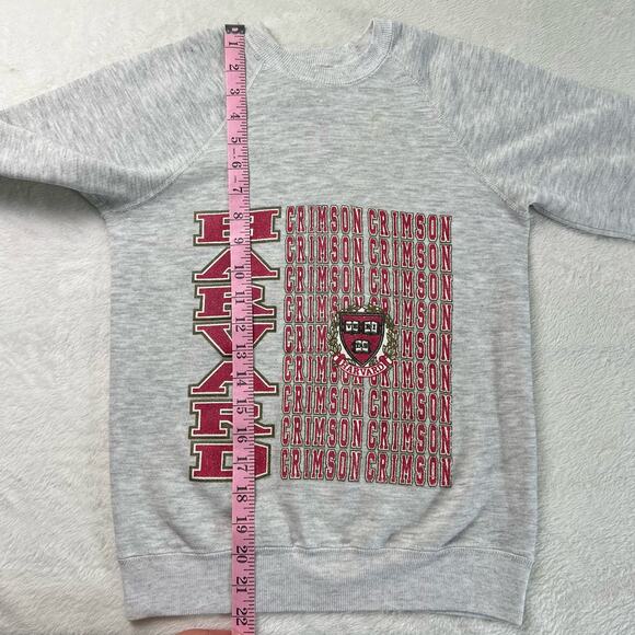Harvard University Crimson Football Vintage Lee crewneck Sweatshirt Youth Large - Picture 4 of 8